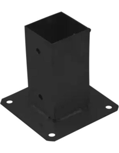 Postbasis con aparafusar com parafuso passante 90x90 Preto