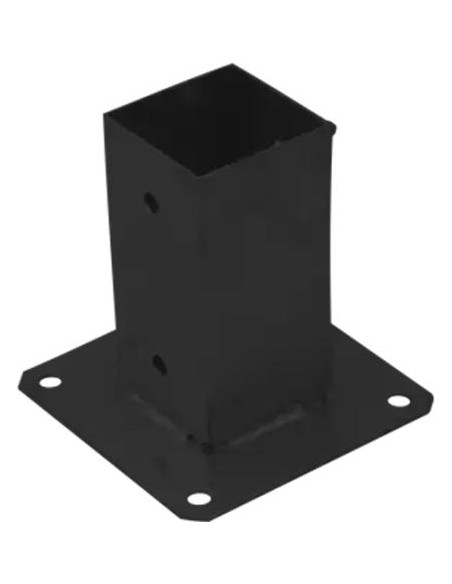 Postbasis con aparafusar com parafuso passante 90x90 Preto