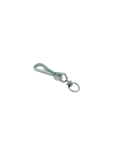 Porta Mosquetão SIMPLES comprimento 70 Aço zinco branco