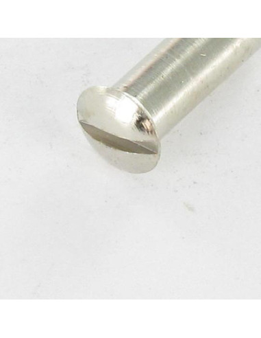 Porca rebitar cabeça fresada de panela sulcada M4X12 5X16 Latão cromado