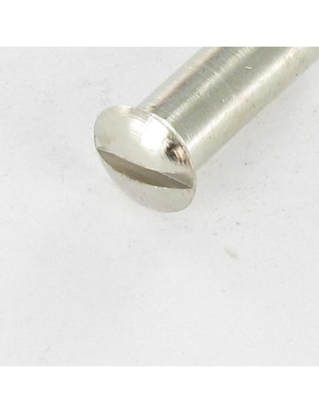 Porca rebitar cabeça fresada de panela sulcada M4X12 5X16 Latão cromado