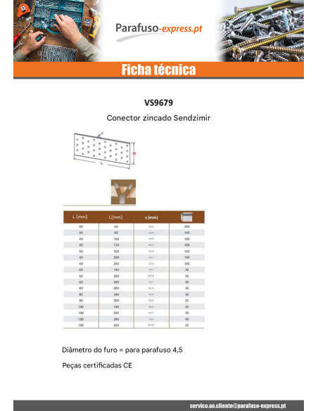 Placa de montagem Aço zinco branco sendzimir 80x240 espessura 2