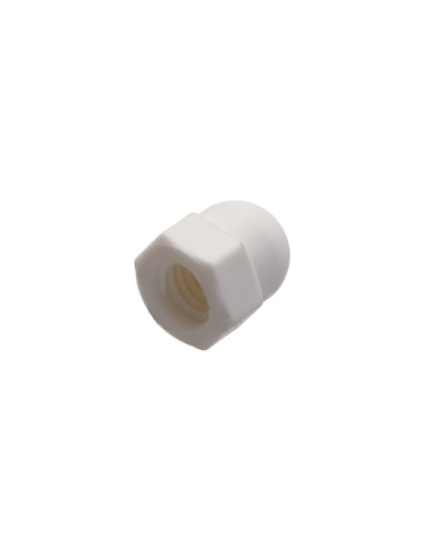Porca cega Nylon M6 RAL9016 branco de sinalização
