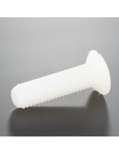 Parafuso de metais cabeça fresada de panela sulcada M5X10 natural nylon