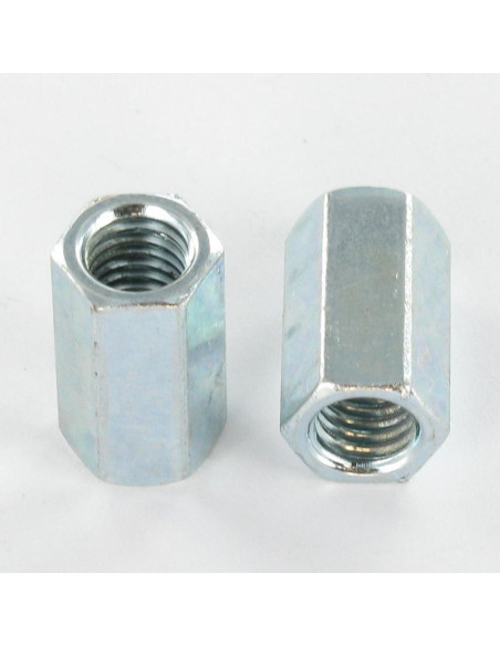 Espaçador hexagonal 11X20 perfurada M8 Aço zinco branco