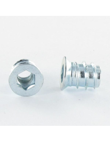 Porca chave de 8 M8 14X13 Aço zinco branco - Parafuso Express