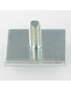 FOLHETO 40X32X5 + Parafuso cabeça redonda gola quadrada 8X25 Aço zinco branco 2