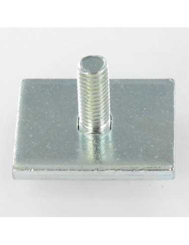 FOLHETO 40X32X5 + Parafuso cabeça redonda gola quadrada 8X25 Aço zinco branco