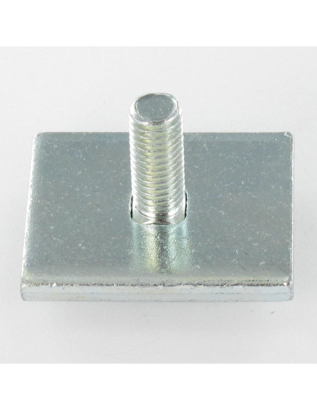 FOLHETO 40X32X5 + Parafuso cabeça redonda gola quadrada 8X25 Aço zinco branco