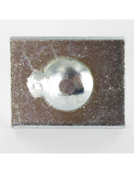 FOLHETO 40X32X5 + Parafuso cabeça redonda gola quadrada 8X25 Aço zinco branco