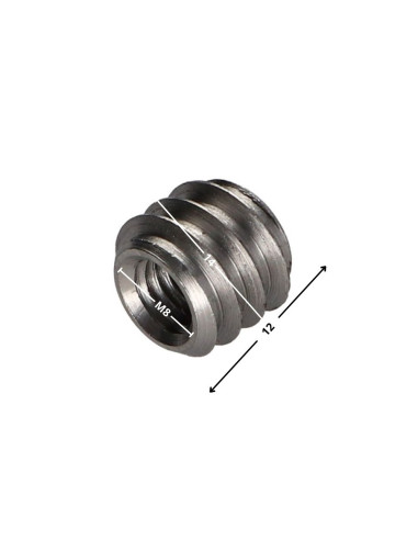 Inserto não ranhurada Aço bruto M8 14X12 - Parafuso Express
