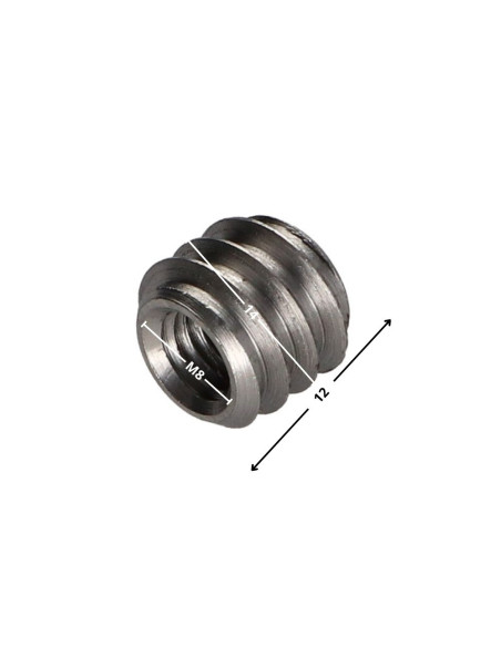 Inserto não ranhurada Aço bruto M8 14X12 - Parafuso Express