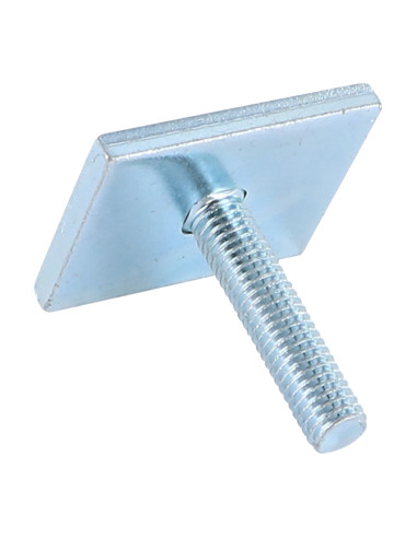 FOLHETO 40X32X5 + Parafuso cabeça redonda gola quadrada 8X40 Aço zinco branco