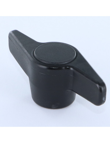 Manípulo borboleta de aperto fêmea náilon preto Inserto Aço inoxidável M5