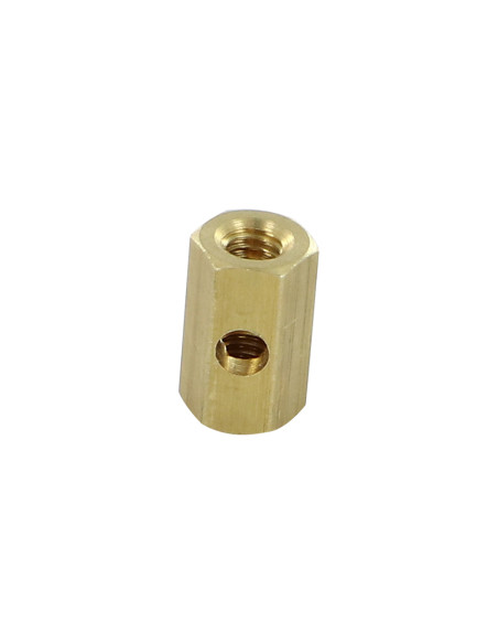 LIMITES Bronze hexagonal 7X12 perfurada e roscada M4/P70 junta plana