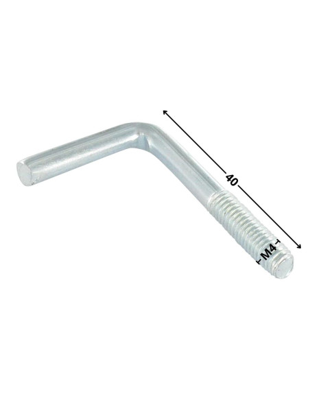 Escápula metais M4X40 Aço zinco branco - Parafuso Express