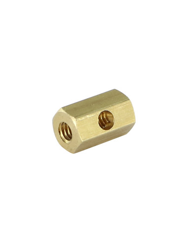 LIMITES Bronze hexagonal 7X12 perfurada e roscada M4/P70 junta plana