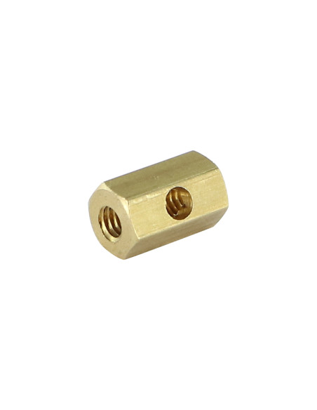 LIMITES Bronze hexagonal 7X12 perfurada e roscada M4/P70 junta plana