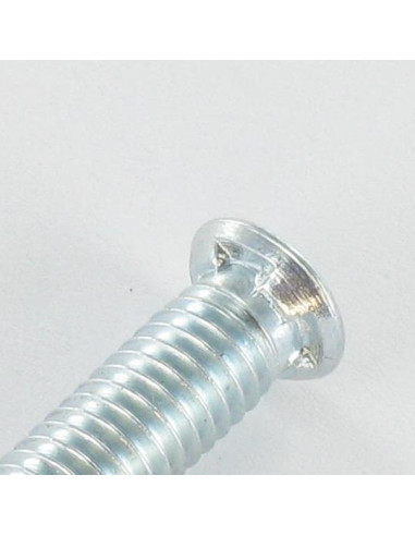 Parafuso de metais cabeça fresada dentado M6X25 diâmetro da cabeça 8,5 Aço zinco branco