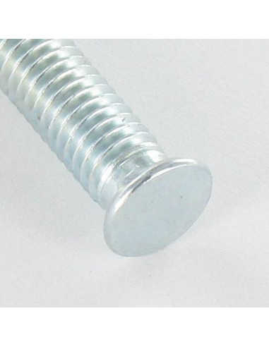 Parafuso de metais cabeça fresada dentado M6X25 diâmetro da cabeça 8,5 Aço zinco branco