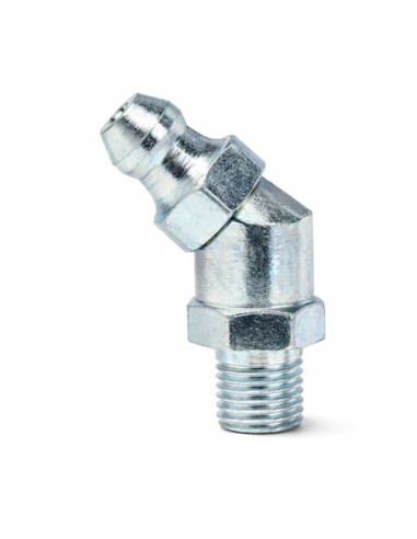 Ingrassatore angolato 45° quadrado M6 passo de rosca fino passo de rosca de 100 Aço zinco branco