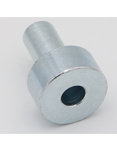 Espaçador ombro 24X33 perfurado 8 Aço zinco branco