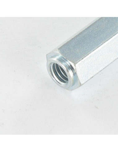 Espaçador cilíndrica 10X30 M6 Aço zinco branco