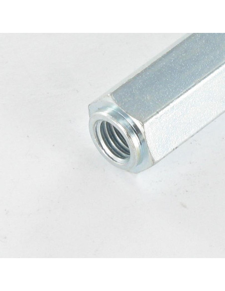 Espaçador cilíndrica 10X30 M6 Aço zinco branco