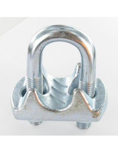 Braçadeira de cabo Parafuso em forma U Aço zinco branco para cabo 10