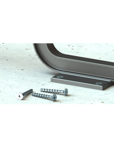 Parafuso de betão cabeça fresada TORX 6X140 Aço zinco branco