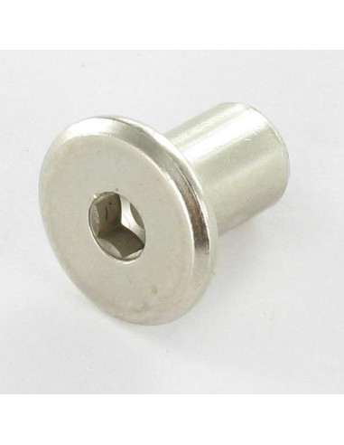 Combifix cabeça plana 15/8X12 M6 chave de 4 Aço niquelado