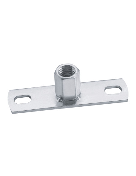 Placa de montagem com Porca sextavada M8 Aço zinco branco