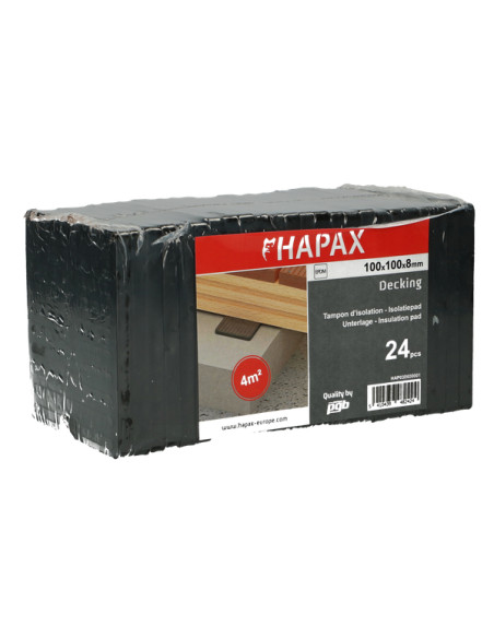 Lote de 24 Almofadas de proteção de vigas 100X100X8 EPDM