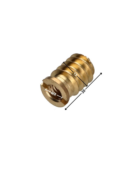 Parafuso Inserção auto-roscante de rosca M8 13X20 Bronze