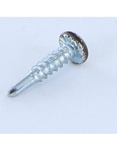 Autoperfurante cabeça cilíndrica panela phillips 2,9 x 13 rede de chapa Aço zinco branco RAL8019 castanho