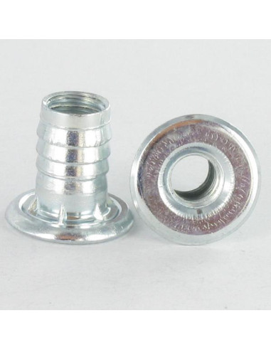 Porca BATER M8X16 diâmetro da cabeça 19 Aço zinco branco con PRESSÃO