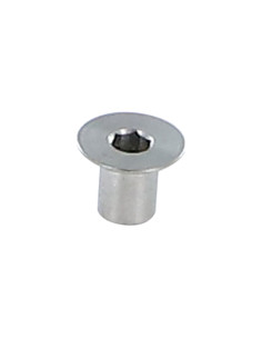 Porca rebitar cabeça plana hexagonal oco 9X6,75 M3 Aço inoxidável