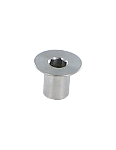 Porca rebitar cabeça plana hexagonal oco 9X6,75 M3 Aço inoxidável