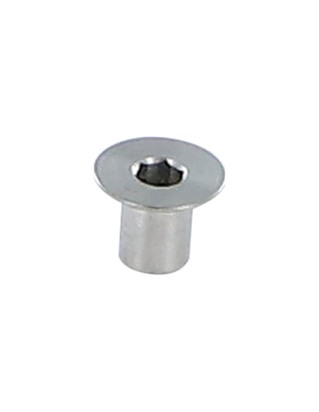 Porca rebitar cabeça plana hexagonal oco 9X6,75 M3 Aço inoxidável