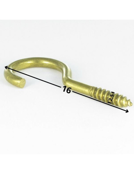 Parafuso gancho Bronze 2,5X16 - Parafuso Express