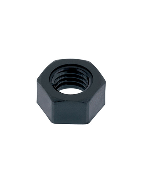 Porca náilon preto hexagonal HU M16 - Parafuso Express