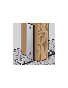 Postbasis forma U 91X50X200 forte resistência à corrosão Aço galvanizado a quente 2