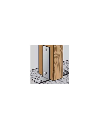 Postbasis forma U 71X50X200 forte resistência à corrosão Aço galvanizado a quente