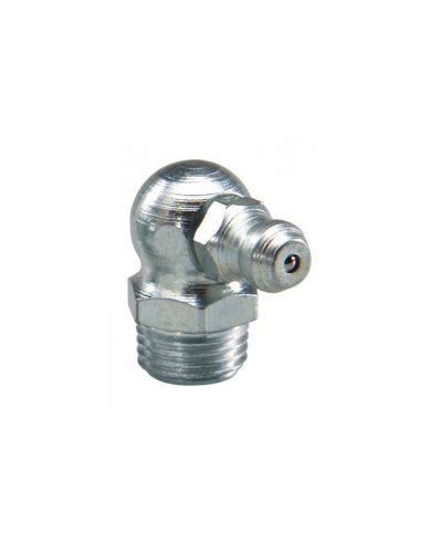 Ingrassatore angolato 90° M8 passo de rosca de 125 Aço zinco branco