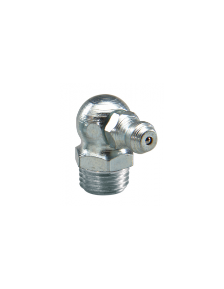 Ingrassatore angolato 90° M8 passo de rosca de 125 Aço zinco branco