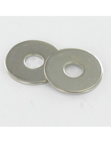 Rondela liso M4X14X0,8 L Bronze niquelado - Parafuso Express