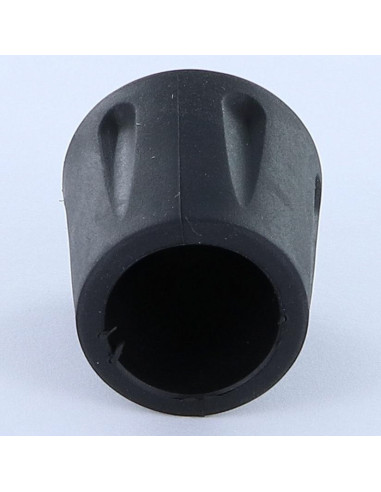 Ponteira redonda preenchida de borracha galvanizada Preto para Tubo 8 con 9