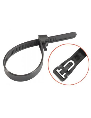 Braçadeiras reabertasCliquez pour utiliser cette solution 7,6X300 náilon preto poliamida 6.6