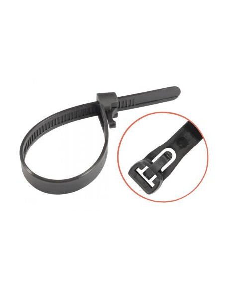 Braçadeiras reabertasCliquez pour utiliser cette solution 7,6X300 náilon preto poliamida 6.6