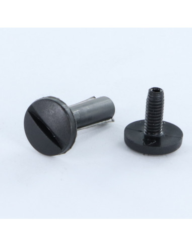 Parafuso de rebite M4X12 diâmetro Tubo 5 náilon preto 2 peças macho fêmea